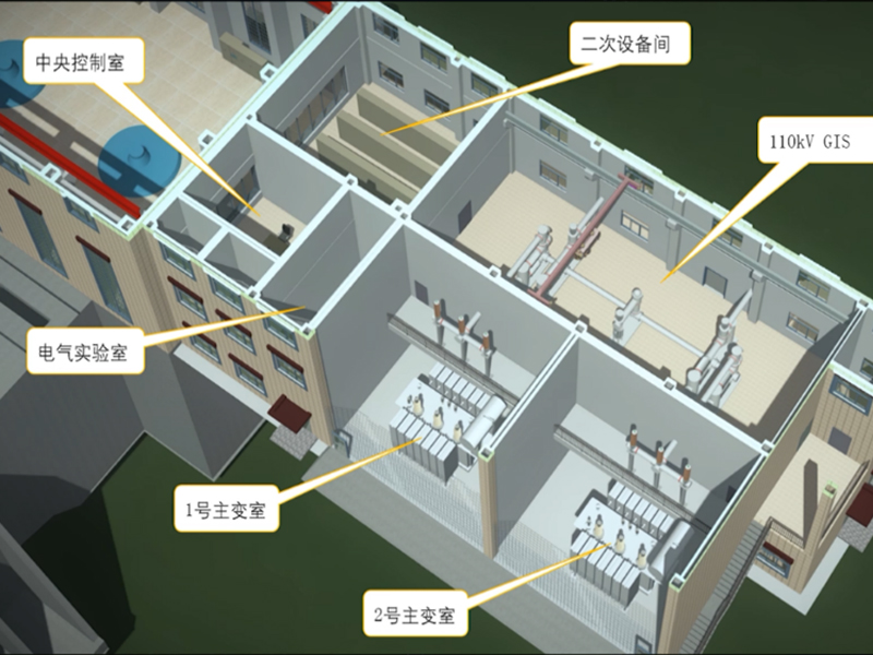 西藏湘河水利樞紐工程2-基于設(shè)備模型的基本參數(shù)，設(shè)備包含的各部分構(gòu)件，整體組裝后再進(jìn)行其他屬性的添加（如電壓等級、類型、單位等）。之后可以通過設(shè)備布置，測試參數(shù)化設(shè)置是否有效