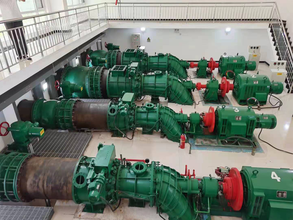 莊里水庫(kù)水電站，采用軸伸貫流式水輪機(jī)